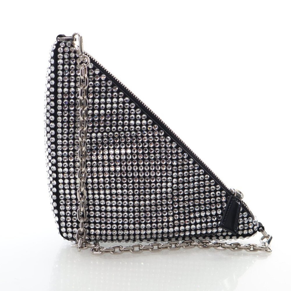 Prada Small Crystal Triangle Bag - image 11